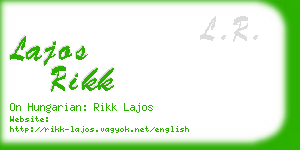 lajos rikk business card